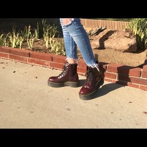 Dr. Martens Cherry Vegan Jadon II Boot